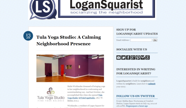 LoganSquarist.com homepage screenshot