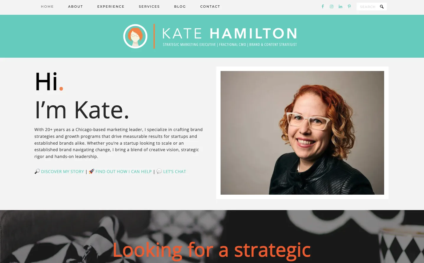 katemhamilton.com homepage, 2025