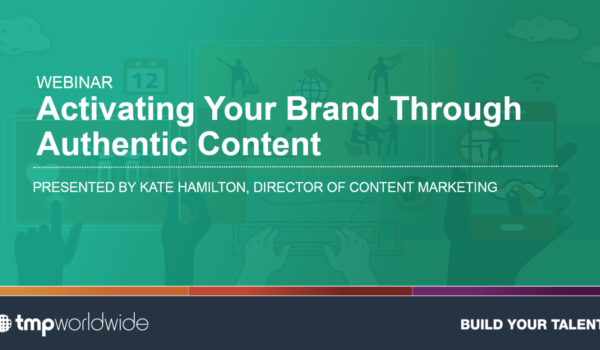 Activating Your Brand Through Authentic Content webinar image