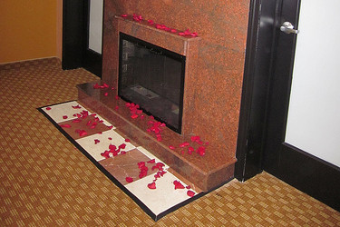bridal suite fireplace