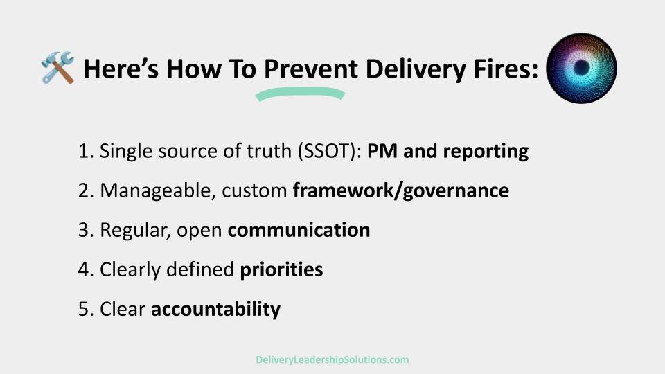 LinkedIn carousel slide for DLS: what it looks like when delivery is under control