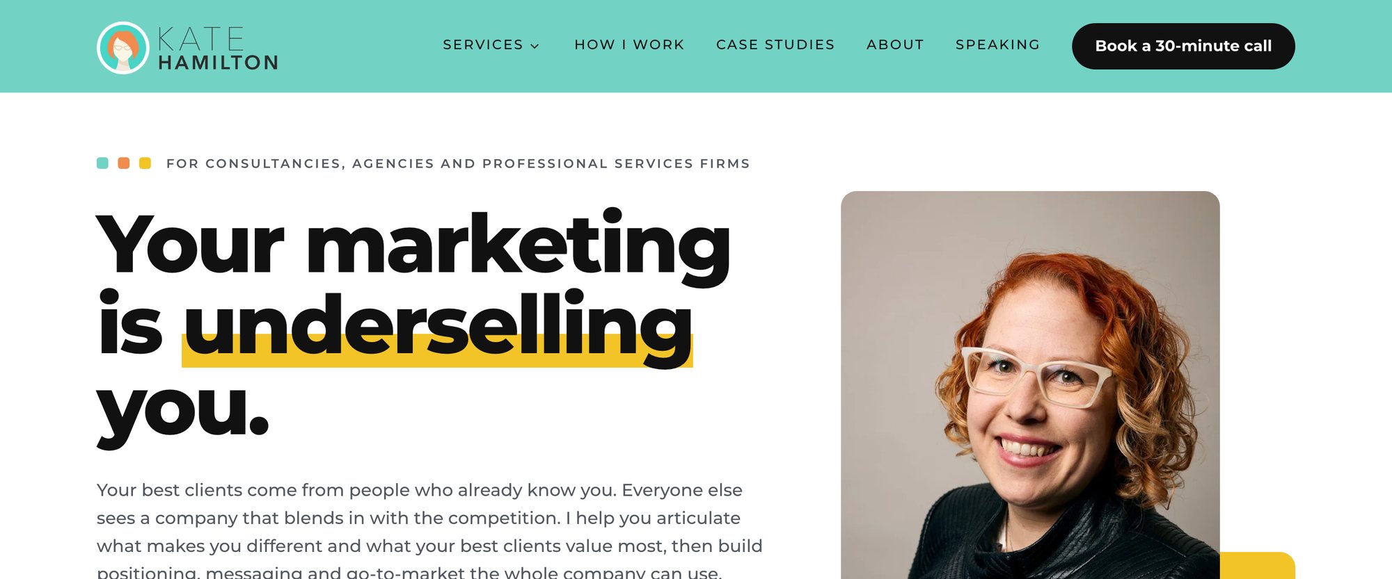 katemhamilton.com homepage after the 2026 relaunch