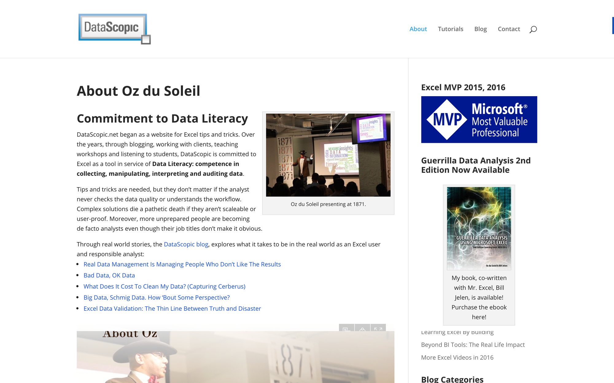 Datascopic about page