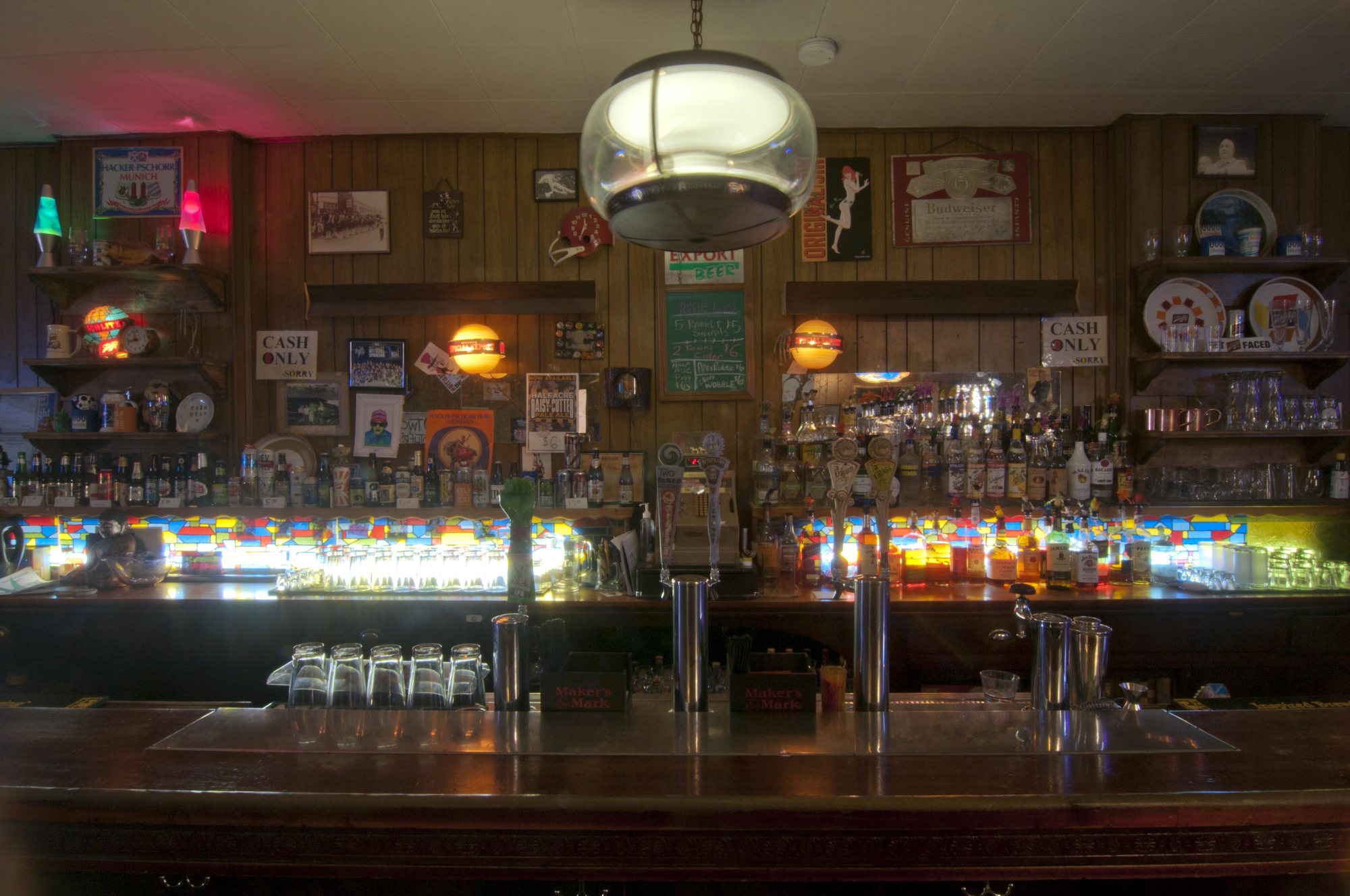The back bar at Reed's Local