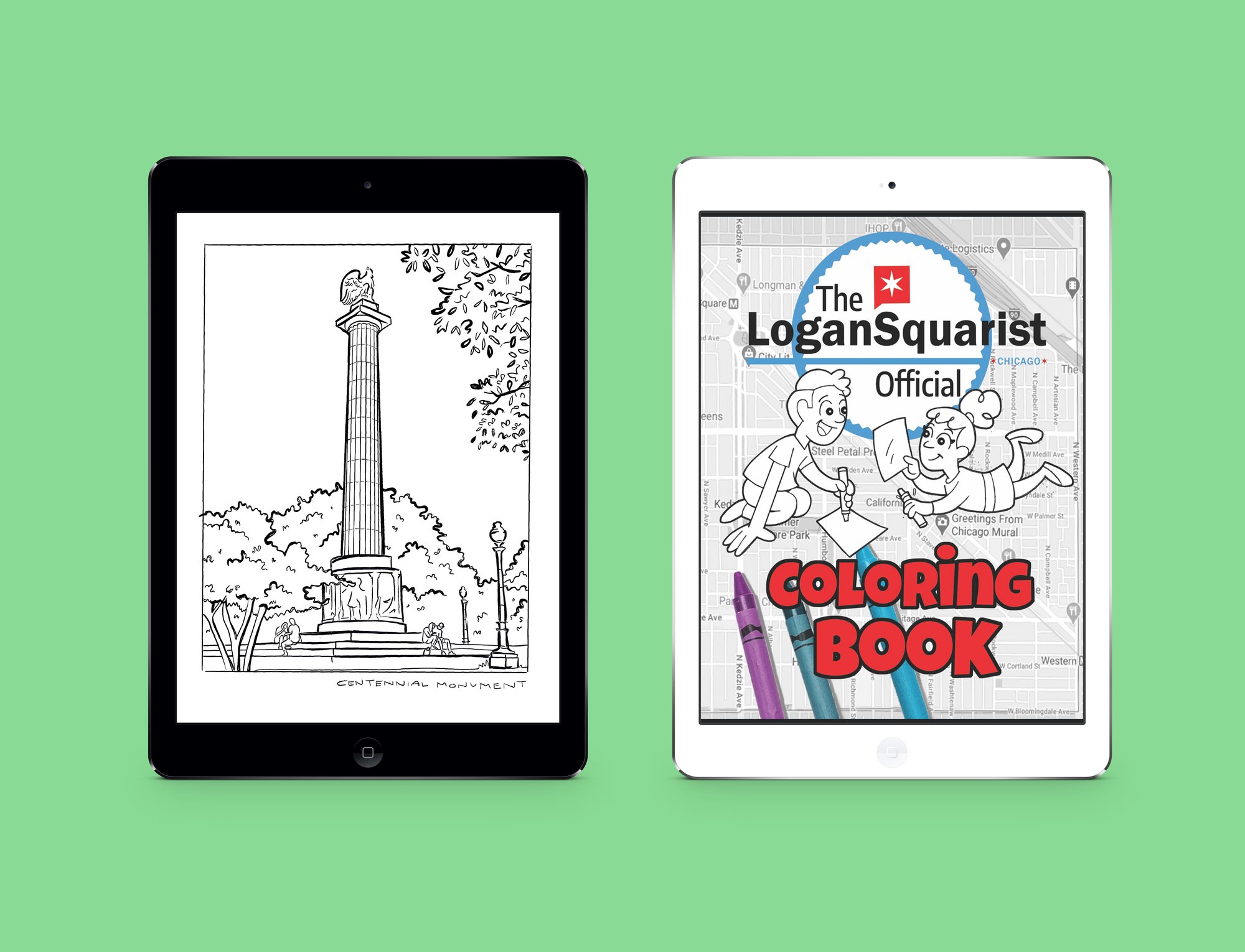 The Logan Square coloring book LoganSquarist published in 2022