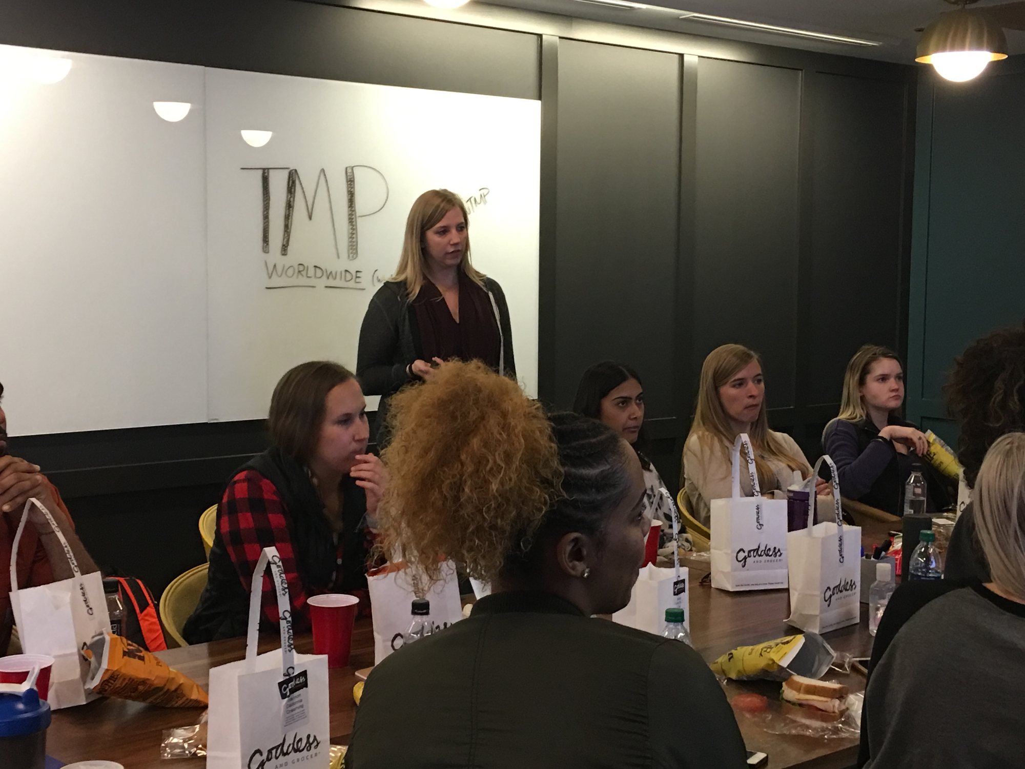 The TMP content team in a training session at its quarterly offsite