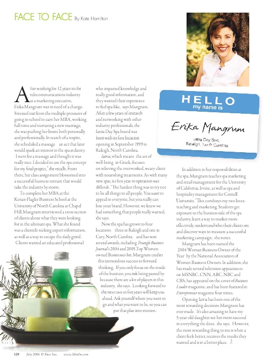 Face To Face With Erika Mangrum