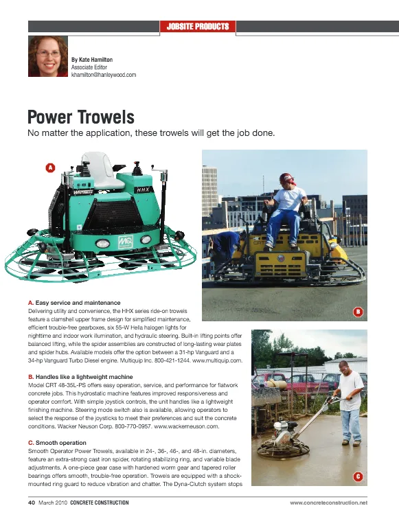 Power Trowels