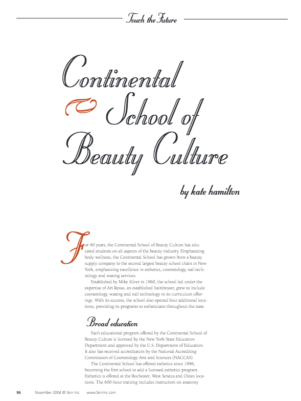 Touch The Future: Continental School Of Beauty Culture