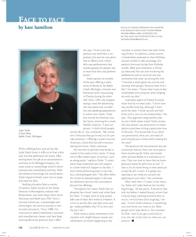 Face To Face With Judie Tuttle