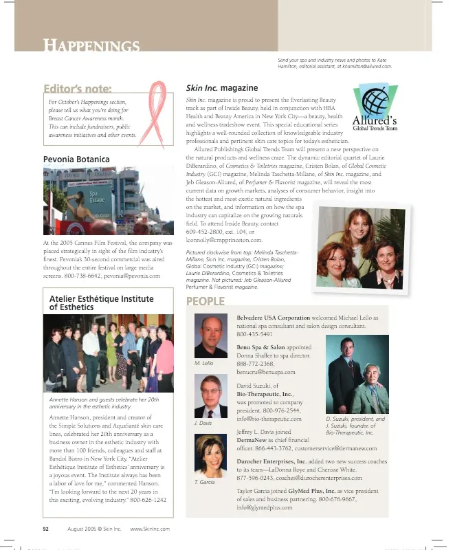 August 2005 Happenings