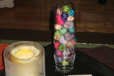 Vase of Yarn Balls